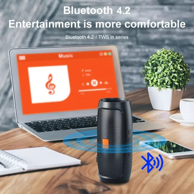 Caixa de Som Bluetooth Portátil – Potência e Som de Alta Qualidade